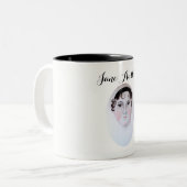 Jane Austen Aquarel portret mok (Voorkant links)
