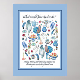 Jane Austen art Poster