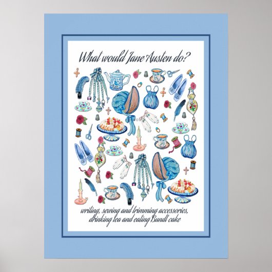 Jane Austen art Poster (Voorkant)