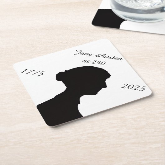 Jane Austen at 250 Kartonnen Onderzetters (Schuin)