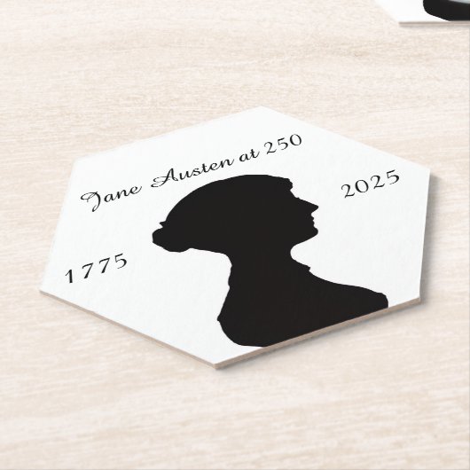 Jane Austen at 250 Kartonnen Onderzetters (Schuin)