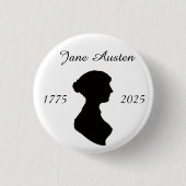 Jane Austen at 250 Ronde Button 3,2 Cm (Voorkant)