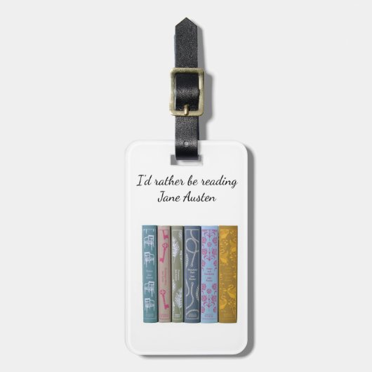 Jane Austen bagagelabel (Voorkant verticaal)