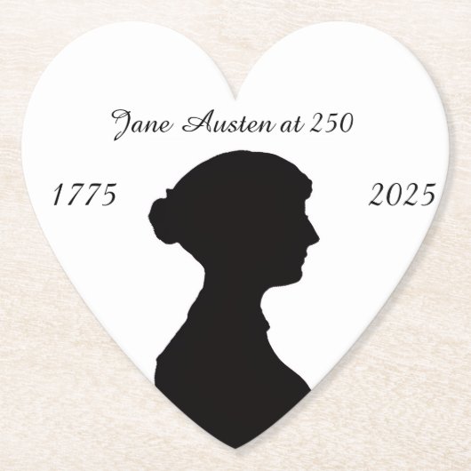 Jane Austen bij 250 Kartonnen Onderzetters (Voorkant)
