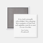 Jane Austen Boodschappenlijst Magneet (Voorkant / Achterkant)