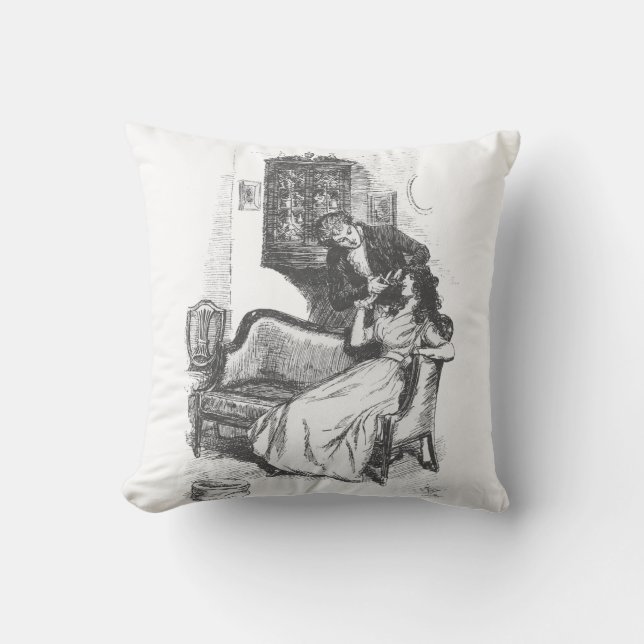 Jane Austen  Book Illustration Kussen (Voorkant)