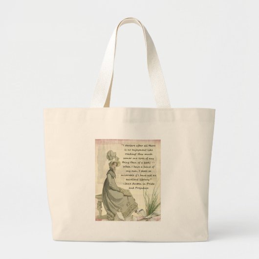 Jane Austen Book Lovers Grote Tote Bag (Voorkant)