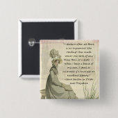 Jane Austen Book Lovers Vierkante Button 5,1 Cm (Voorkant /achterkant)