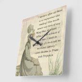 Jane Austen Book Lovers Vierkante Klok (Hoek)