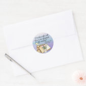 Jane Austen Book Reading Quote Waterverf Flowers Ronde Sticker (Envelop)