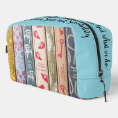Jane Austen Books + Quote (blue) Toilettasje (Rechterhoek)