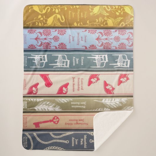 Jane Austen Books Throw Blanket (Voorkant)