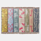 Jane Austen Books Throw Blanket Deken (Voorkant)