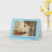 Jane Austen briefkaart (Gele Bloem)