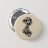 Jane Austen Button (Voorkant /achterkant)
