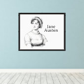 Jane Austen Canvas Afdruk (Insitu (Houten vloer))