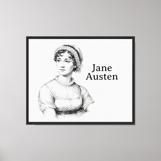 Jane Austen Canvas Afdruk (Voorkant)