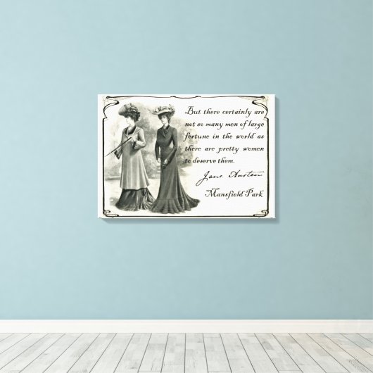 Jane Austen:  Canvaskunst voor vrouwen Canvas Afdruk (Insitu (Houten vloer))