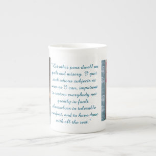 Jane Austen Citaat (Blauw) Porselein Kop