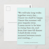 Jane Austen, citaat lezen en schrijven Briefkaart (Voorkant / Achterkant)