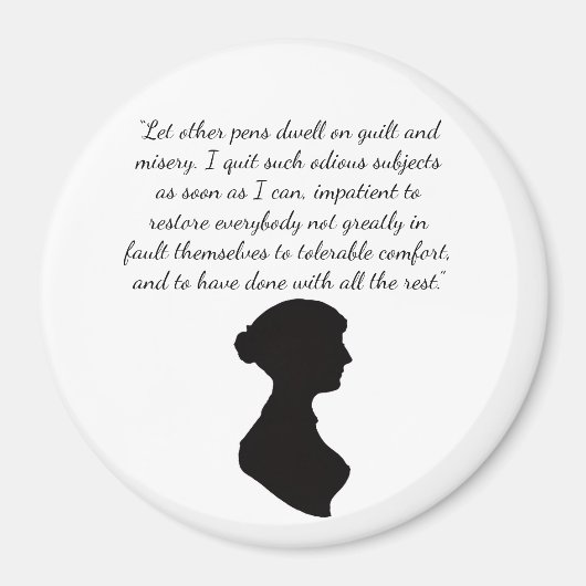 Jane Austen citaat magneet (Voorkant)