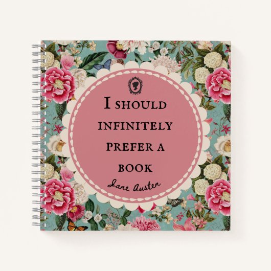 Jane Austen Citaat Notitieboek "Prefer a Book" (Voorkant)