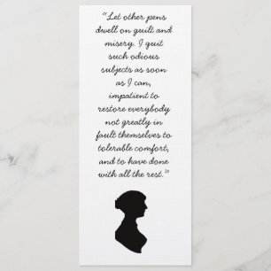 Jane Austen citaat over schrijven Kaart