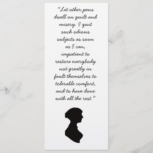 Jane Austen citaat over schrijven Kaart (Voorkant)