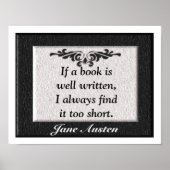 Jane Austen citaat Poster (Voorkant)