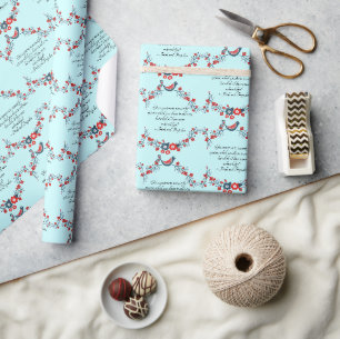 Jane Austen citaat, Pride and Prejudice bloemendes Cadeaupapier