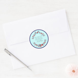 Jane Austen citaat, Pride and Prejudice bloemendes Ronde Sticker