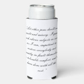 Jane Austen citaat & silhouet Seltzer Blikjeskoeler (Seltzer Achterkant)