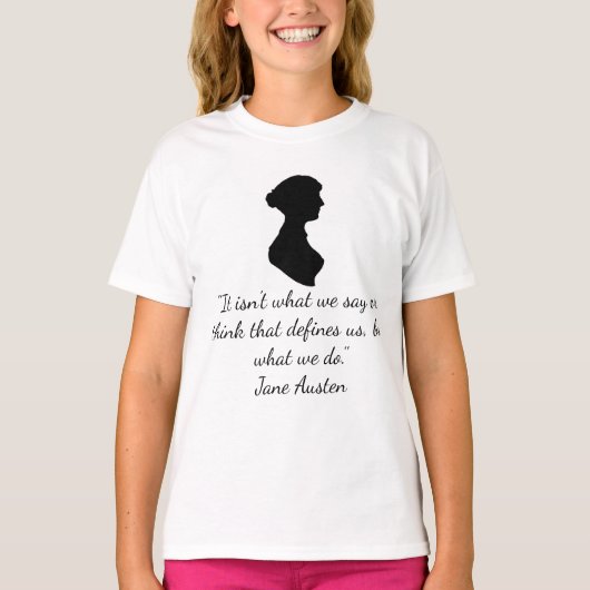 Jane Austen citaat T-shirt (Voorkant)