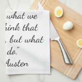 Jane Austen citaat Theedoek (Quarter Fold)