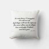 Jane Austen Citat Kussen (Voorkant)