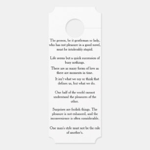 Jane Austen citaten Deurhanger