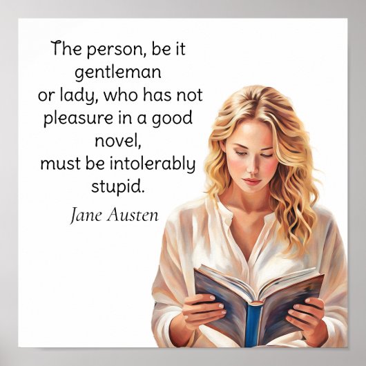 Jane Austen citeert... ondraaglijk dom Poster (Voorkant)