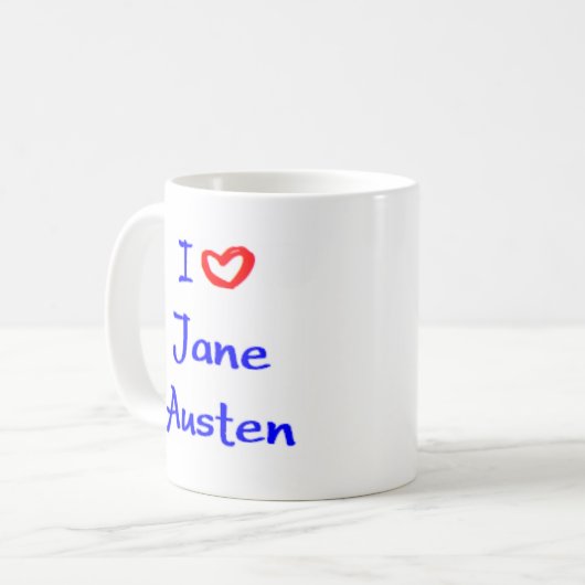Jane Austen Coffee mok (Voorkant links)