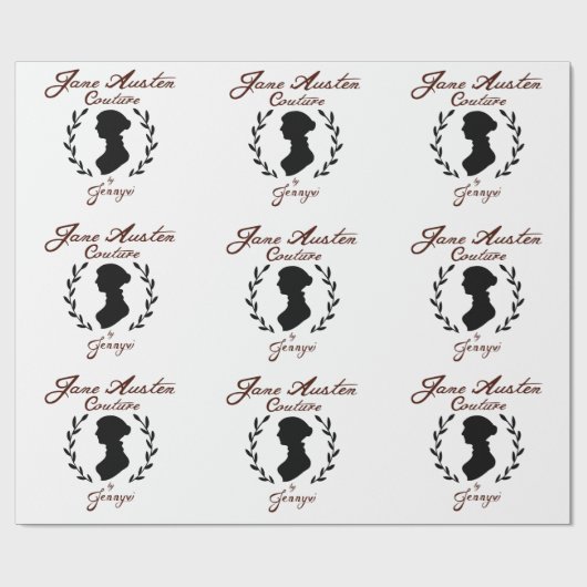Jane Austen Couture Wrapping Paper Cadeaupapier (Vlak)
