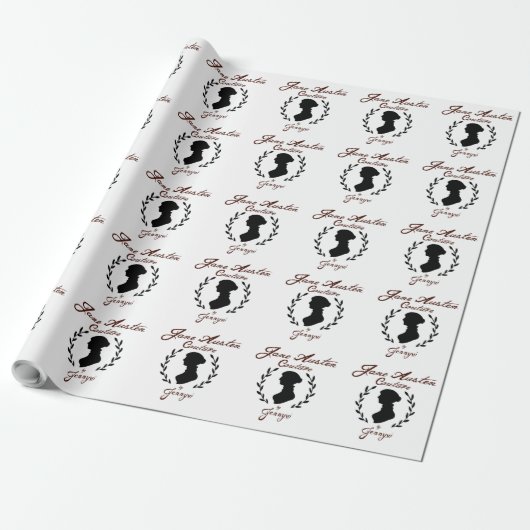 Jane Austen Couture Wrapping Paper Cadeaupapier (Uitgerold)
