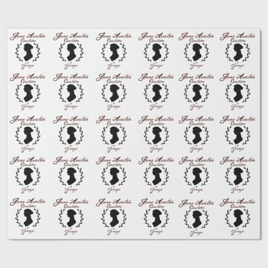 Jane Austen Couture Wrapping Paper Cadeaupapier (Zoom)