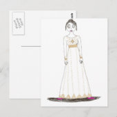 Jane Austen Creepy Gold Briefkaart (Voorkant / Achterkant)