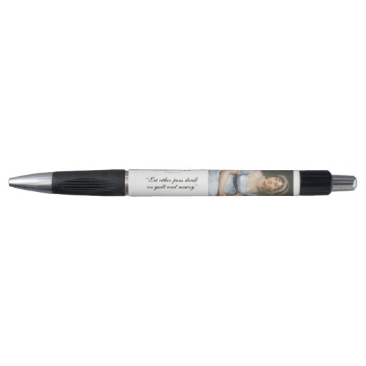 Jane Austen Custom Ink Pen met Citaat (Voorkant)