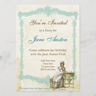 Jane Austen Custom Invitations Kaart