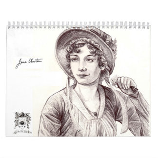 Jane Austen Custom met een glimlach Gedrukte kalen Kalender