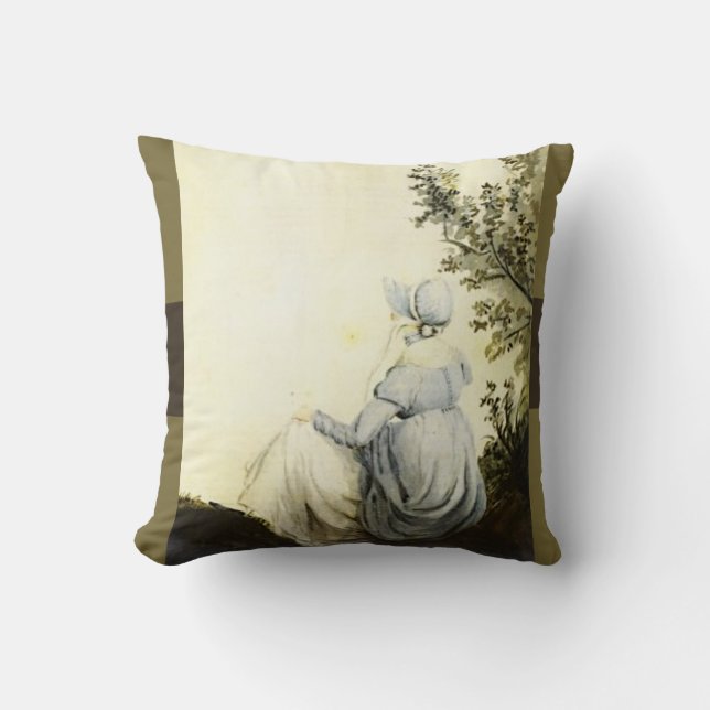 Jane Austen Custom Sierkussen (Voorkant)