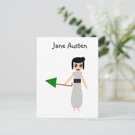 Jane Austen Cute Briefkaart (Staand voorkant)