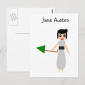 Jane Austen Cute Briefkaart (Voorkant / Achterkant)
