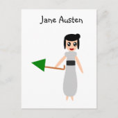 Jane Austen Cute Briefkaart (Voorkant)
