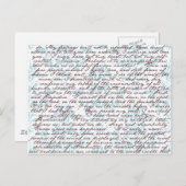 Jane Austen Damask Briefkaart (Voorkant / Achterkant)